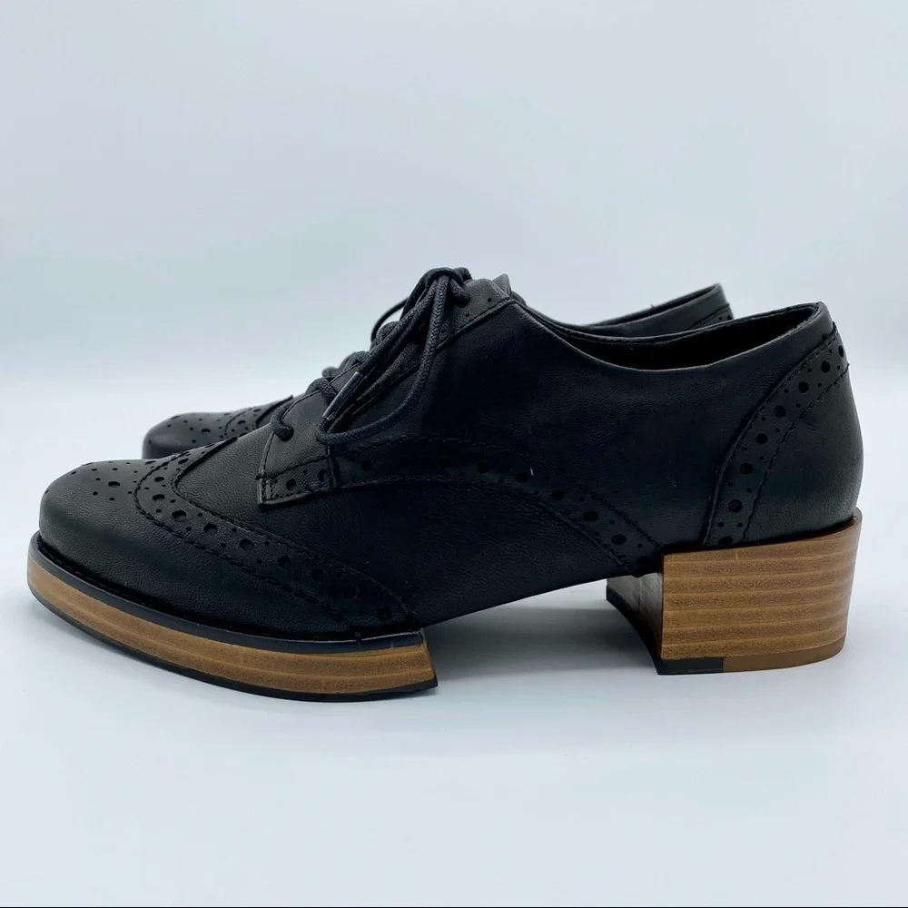 Kelsi Dagger Brooklyn Black Thorton Lace-Up Oxford Size 5.5